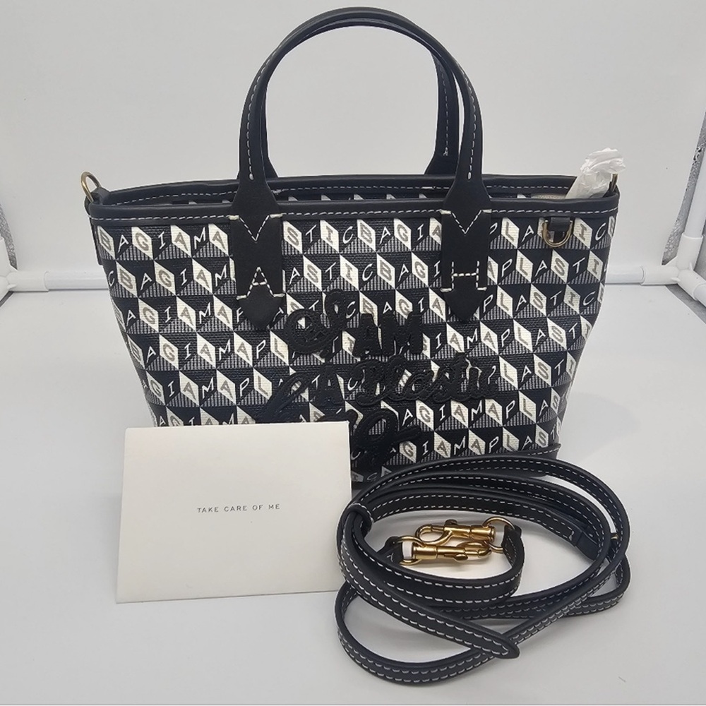 ANYA HINDMARCH I Am A Plastic Bag XS Mini Recycled Leather Tote Crossbody